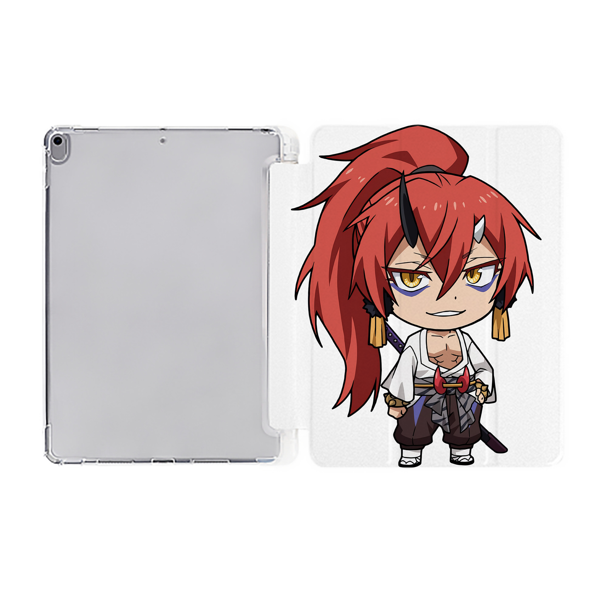 （画像用） 転スラ Regarding Reincarnated to Slime IPad ケース ペン収納付き 三つ折りスタンド PUレザー×シリコン 対応機種9.5/10.5/10.9インチ